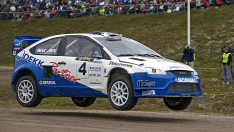 Den regerende europamester: Sverre Isachsen fra Norge i Ford Focus har også kørt sig i front for EM 2010 i Rally Cross.